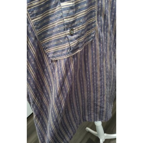 Vintage WAHMaker Frontier clothing Mens shirt XL Striped boho Western cotton USA - Picture 3 of 7